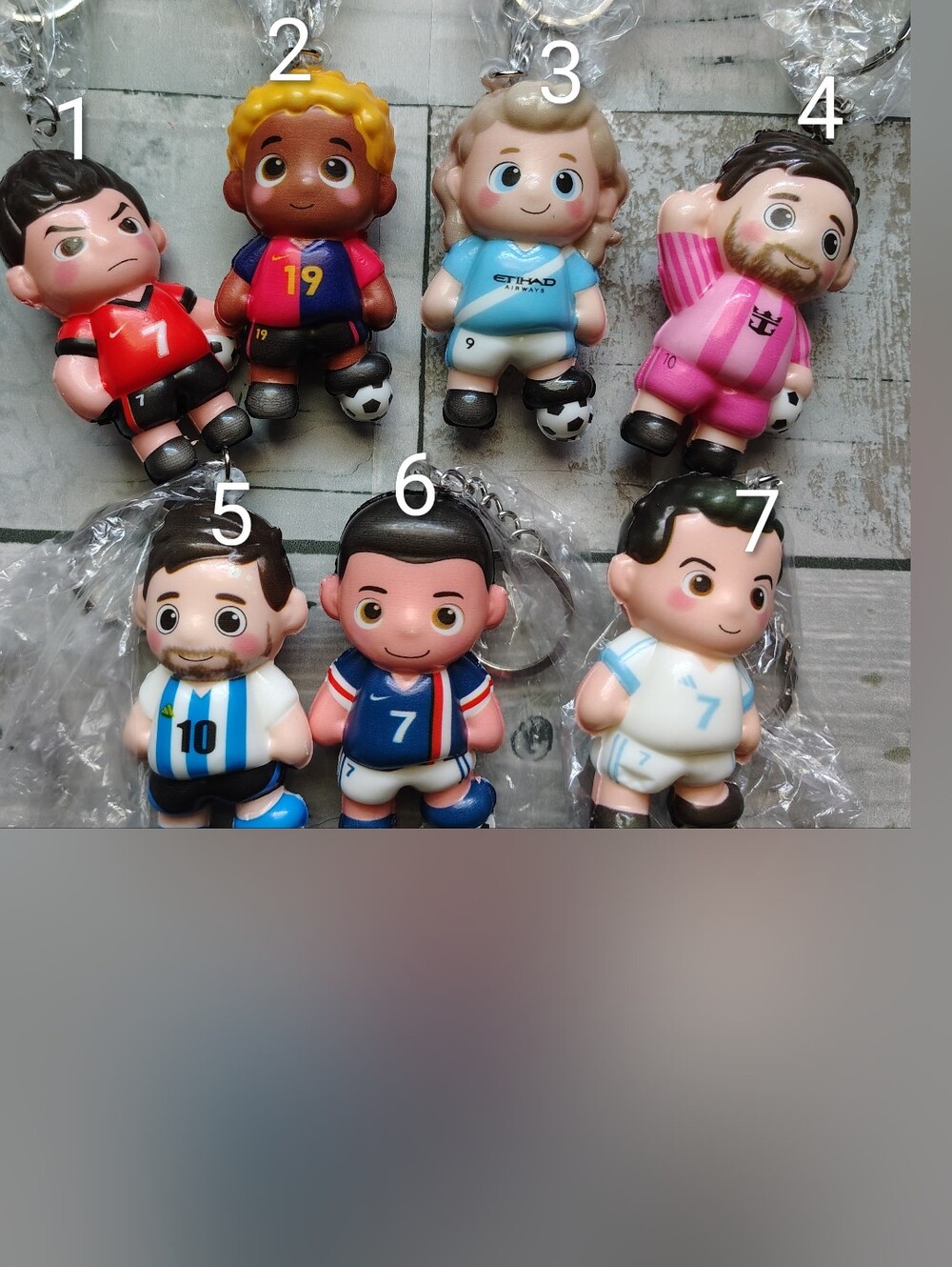 ⚽World Cup Soccer Player Squishy Foam Keychains ⚽ 2½"